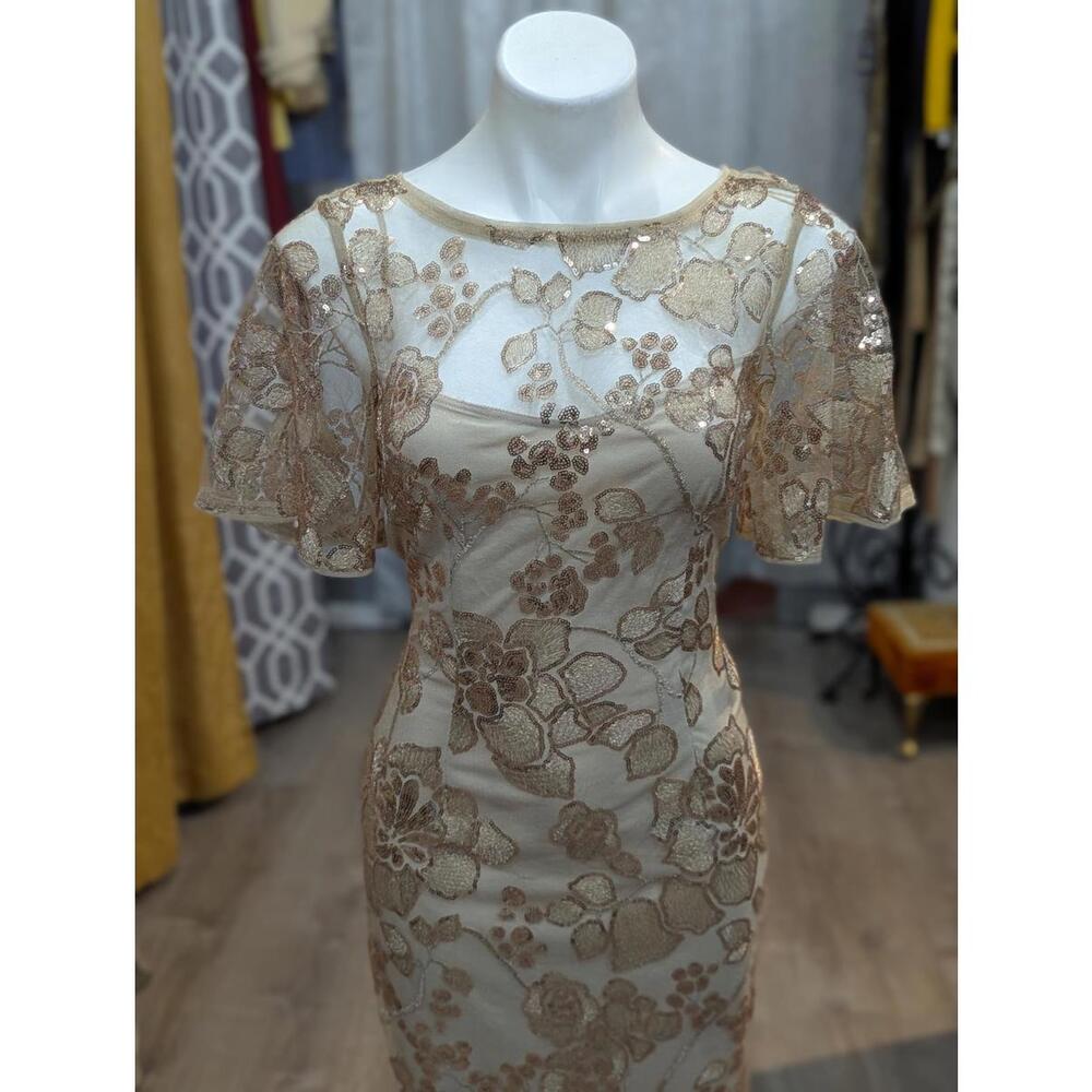 Adrianna Papell Embroidered Sheath Dress - Picture 2 of 8